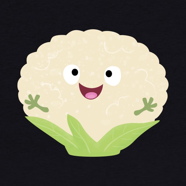 Cute happy cauliflower vegetable cartoon by FrogFactory